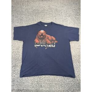 Marvel LockJaw Shirt Adult 2XL XXL Blue Graphic Tee Avengers Comic Short Sleeve